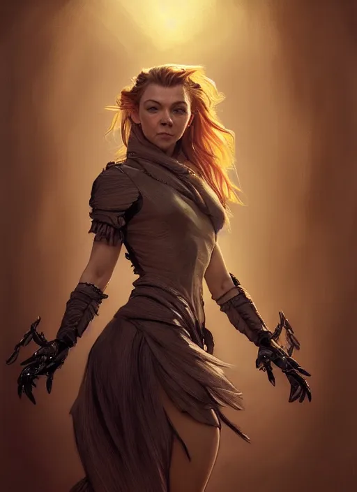 Prompt: natalie dormer wearing a miniskirt doing a backflip, beautiful seductive face, intricate, elegant, highly detailed, digital painting, artstation, concept art, smooth, sharp focus, illustration, art by artgerm and greg rutkowski and alphonse mucha, horizon zero dawn 8 k, tim burton
