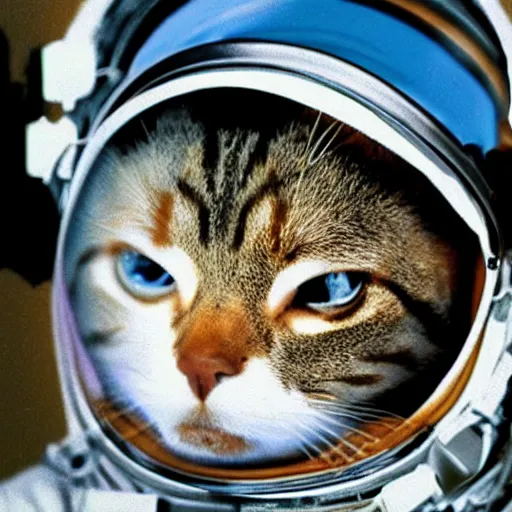 Image similar to cat with astronaut suit flying over the jupiter, photo