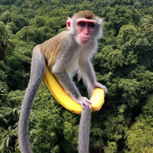 Image similar to monkey surfing on a banana