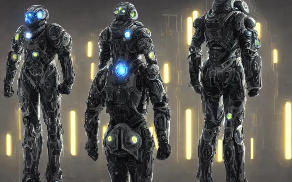 Image similar to war, diverse gauss cybersuits, from behind, wide wide angle, vivid, elaborate, highly detailed, beautiful lighting