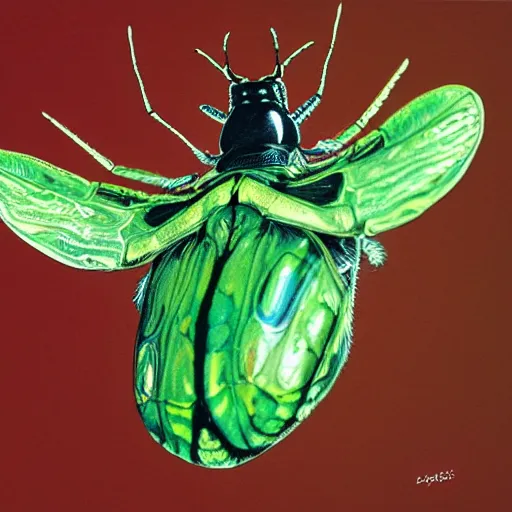 Image similar to portrait of an alien insect hyperrealistic HR Geiger