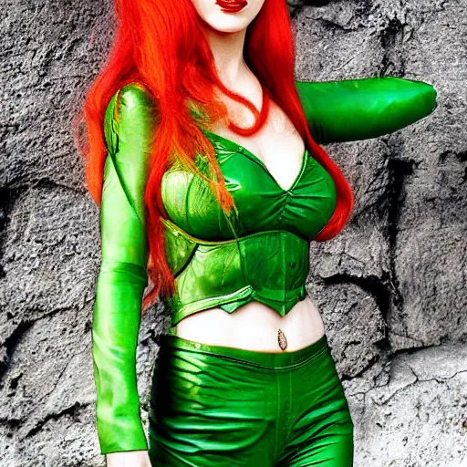 Image similar to poison ivy from batman, cosplay, photograph by Mario Testino