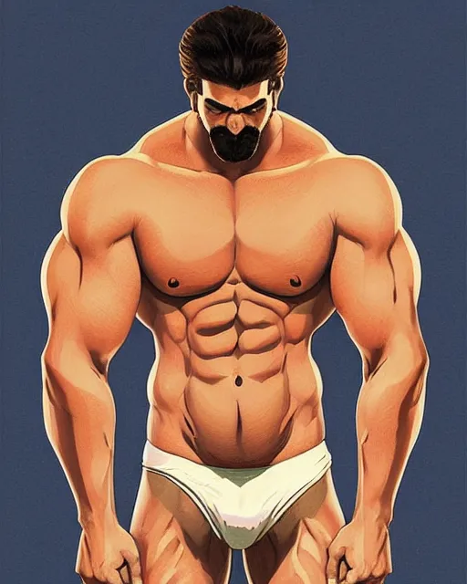 Image similar to gigachad luigi bodybuilder in winter by ilya kuvshinov, ernest khalimov body by krista sudmalis, super mario bros symmetrical face concept art, hyper realistic, intricate, elegent, highly detailed, digital painting, concept art, smooth, sharp, focus, illustration, art by artgerm and greg rutkowski and alphonse mucha, artstation