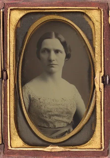 Image similar to daguerreotype of a woman