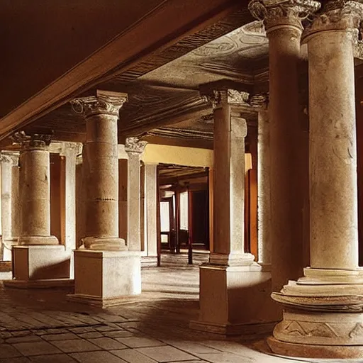 Image similar to Beautiful Promotional Photograph of ancient Roman McDonalds, wideshot,longshot,fullshot.