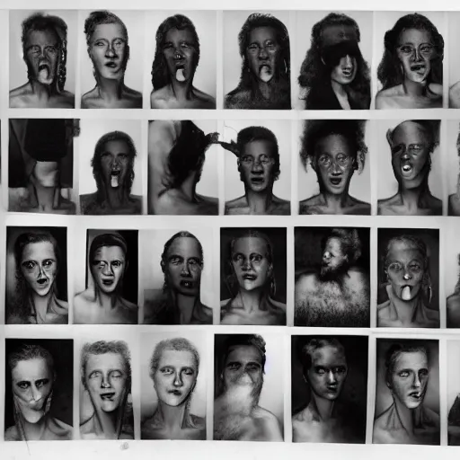 Image similar to all the people named Harrold merged into one person, studio photography by Richard Avedon