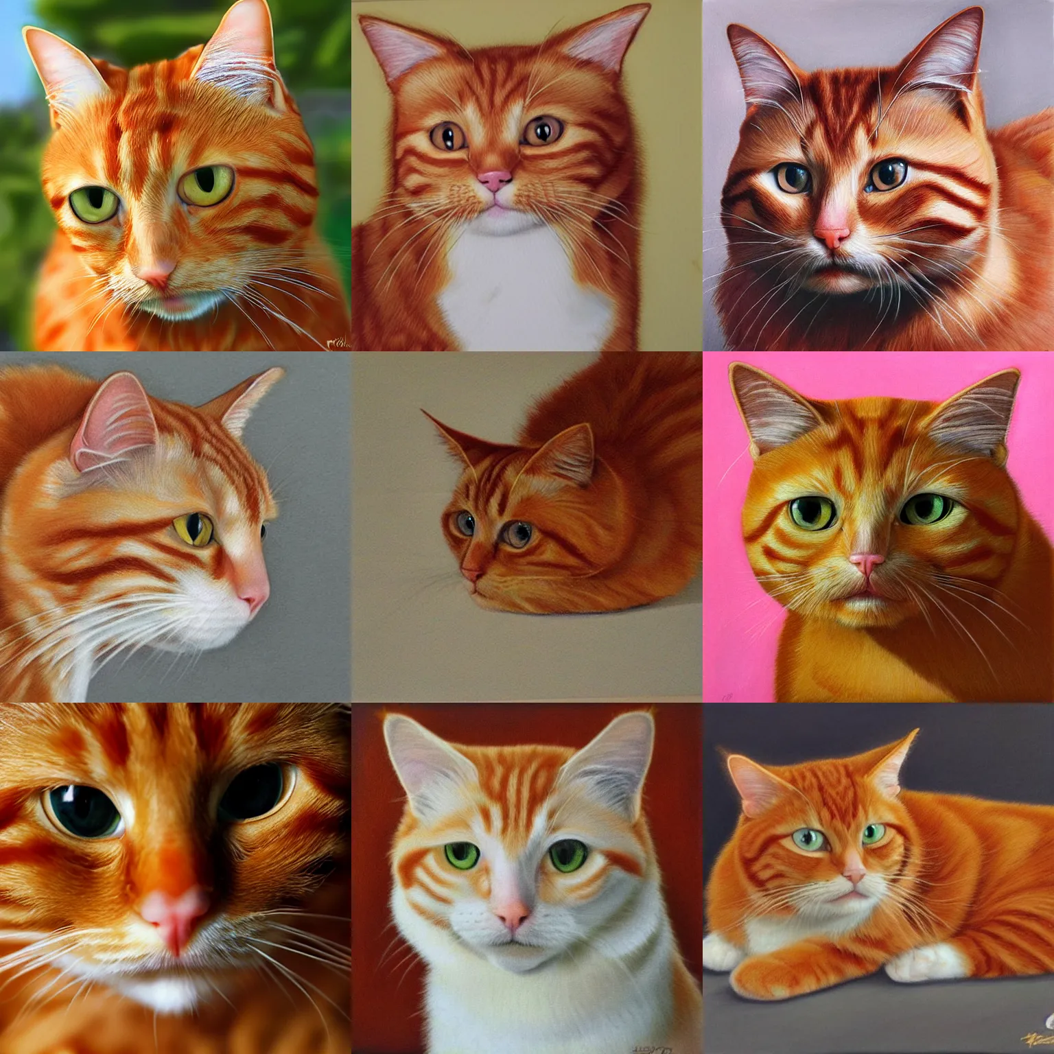 Prompt: ginger cat, hyperrealism
