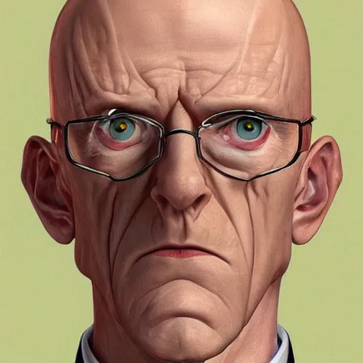 Image similar to A middle-aged Dr. Venture in real life with a hooked nose, a long gaunt face and skinny body and neck, very thin and bald, realistic, very realistic, hyperrealistic, highly detailed, very detailed, extremely detailed, detailed, digital art, oil painting, trending on artstation, headshot and bodyshot, detailed face, very detailed face, extremely detailed face, HD Quality, 8k resolution, very very detailed face, real life