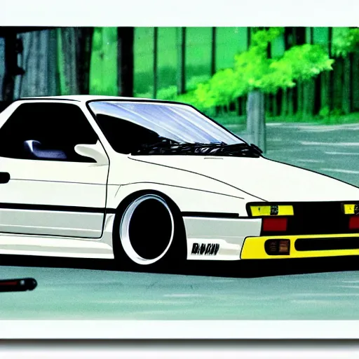 Prompt: volkswagen corrado initial d, anime art