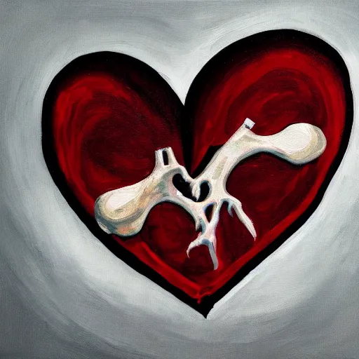 Image similar to a painting of a broken heart, anatomically realistic heart, the background is white, in the style of Philip Sun on ArtStation and Parag Lavande on ArtStation, 4k,