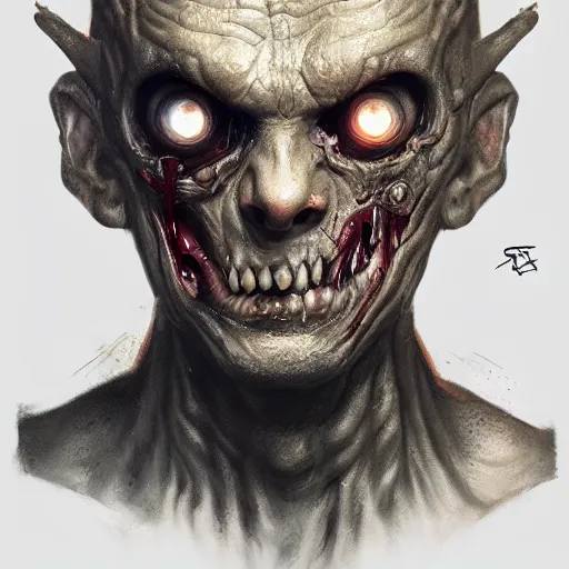 Image similar to zombie from doom eternal, tubes spliced to the body, front view, painted by stanley lau, painted by greg rutkowski, painted by stanley, artgerm, masterpiece, digital art, trending on arts