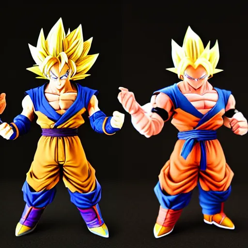 Image similar to a dragon ball goku miniatures Photorealistic HD 8k highlights and shadow detailed High Resolution