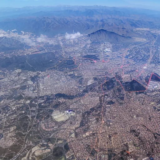 Image similar to satellite photo of santiago de chile and surrounding region