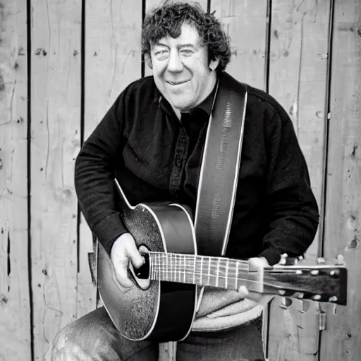 Image similar to folk guitarist bert jansch meets peter griffin