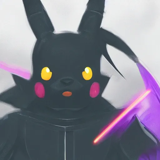 photography of Pikachu as a dark Lord of the Sith set, Stable Diffusion