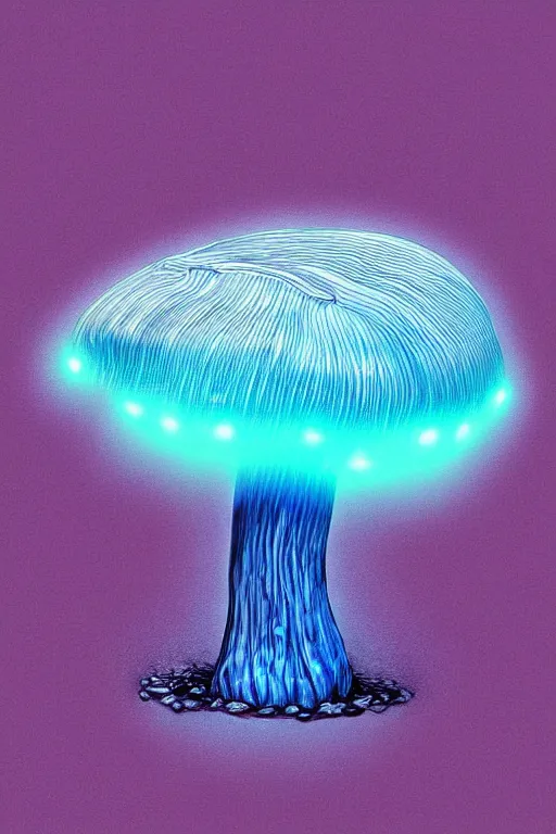 Image similar to glowing mushroom, blue, highly detailed, digital art, sharp focus, trending on art station