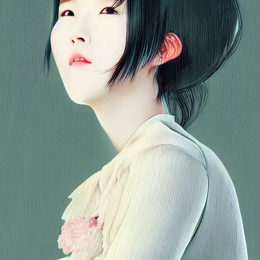 Prompt: IU, Korean Idol, Korean Artist, very detailed, digital art, concept art, studio quality, ethereal, art style by Tom Bogshaw