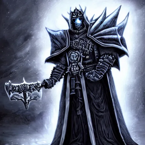 Prompt: the lich king as a chad