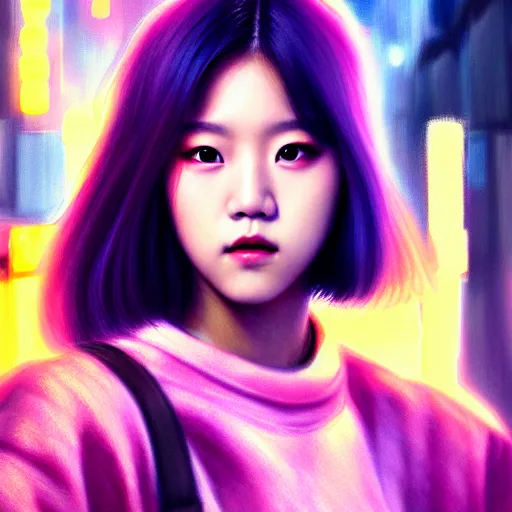 Image similar to jisoo of blackpink, hyperrealistic portrait, bladerunner street, by justine florentino, fantasy art, photo realistic, dynamic lighting, artstation, poster, volumetric lighting, very detailed face, intricate complexity, 8 k, award winning