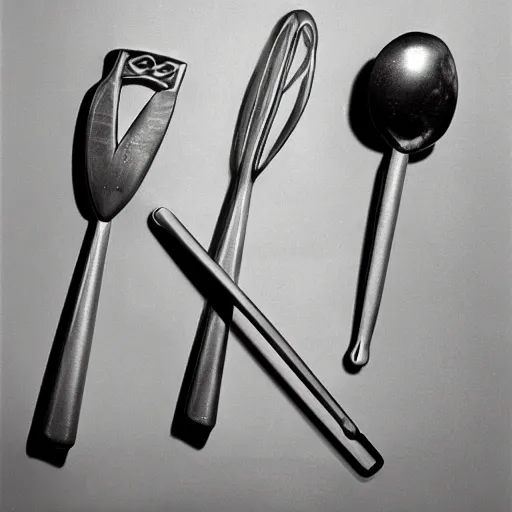 Prompt: kitchen utencils designed by Salvador Dali