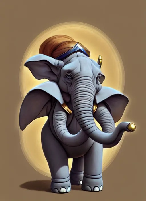 Prompt: cute star trek officer elephant, natural lighting, path traced, highly detailed, high quality, digital painting, by don bluth and ross tran and studio ghibli and alphonse mucha, artgerm