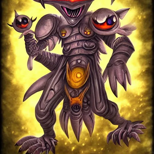 Image similar to nihilanth as a yu - gi - oh boss monster, card art