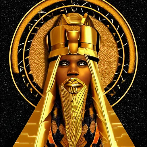 Prompt: gold african pyramid warrior rasta nike dunks sword sirius dogon tribal nile pharaoh jurgens digital art, golden ratio, art canvas, award winning, masterpiece artstation 8 k 1 5 0 mpx