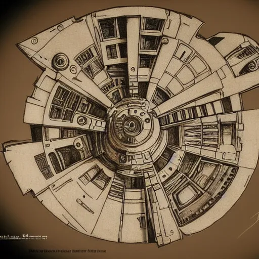 Prompt: millenium falcon by Da Vinci