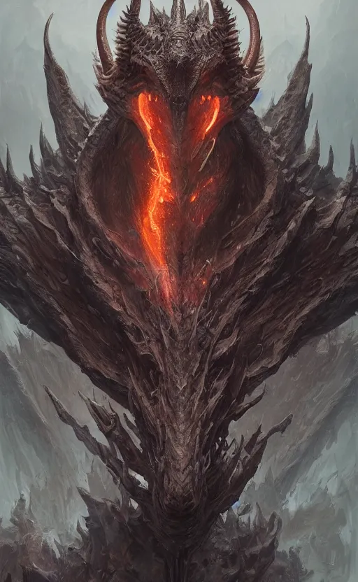 Prompt: firebreathing dragon, symmetrical facial features, front game card, drark, marvel comics, dark, intricate, highly detailed, smooth, artstation, digital illustration by ruan jia and mandy jurgens and artgerm and wayne barlowe and greg rutkowski and zdislav beksinski