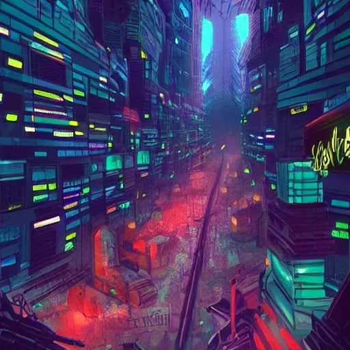 Image similar to a futuristic post - apocalyptic subway city of latinamerican type with neon lights artstation, illustration