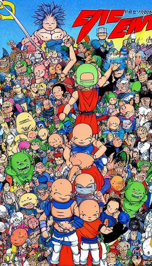 Image similar to the end of the world, by akira toriyama