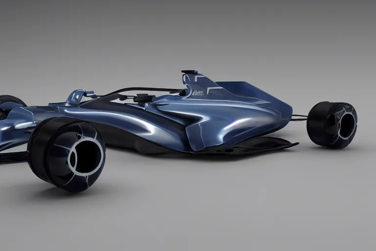 Prompt: f 1 car, futuristic, cybernetic, metal, white blue grey, octane render, studio light,