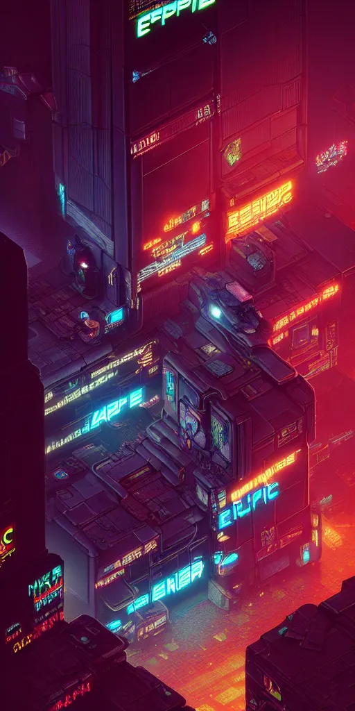 Prompt: epic cyberpunk arcade city : : blade runner, james guilleard, beeple, laurie greasley, dan mcpharlin : : ornate, dynamic, particulate, rich colors, intricate, elegant, highly detailed, centered, artstation, smooth, sharp focus, octane render, 3 d