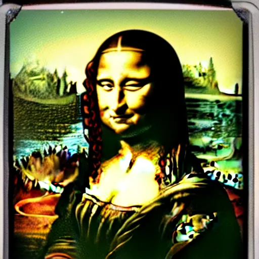 Prompt: “Polaroid photograph of the Mona Lisa wearing shutter shades”