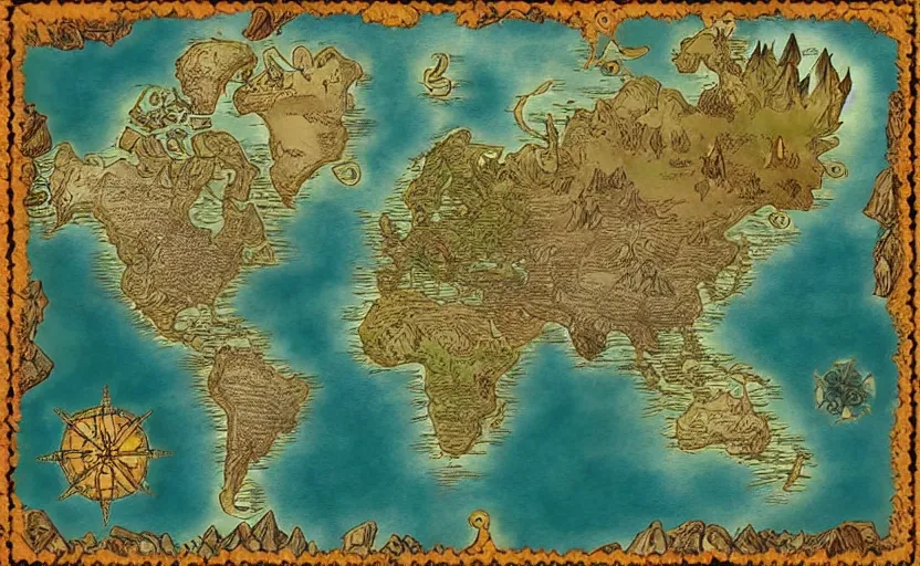 Image similar to fantasy world map,