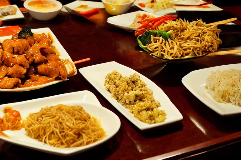 Image similar to chinese food, photograph captured at asian buffet restauraunt.