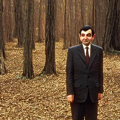 Image similar to mr bean in blair witch project