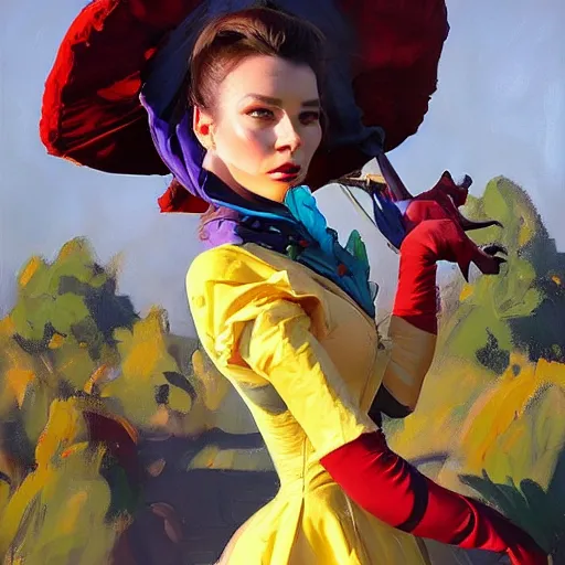 Image similar to greg manchess portrait painting of partially armored caterpillar from alice in wonderland as overwatch character, wacky, medium shot, asymmetrical, profile picture, organic painting, sunny day, matte painting, bold shapes, hard edges, street art, trending on artstation, by huang guangjian and gil elvgren and jesper ejsing