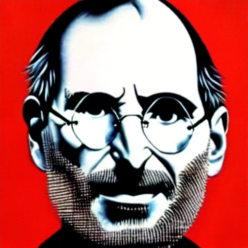 Image similar to portrait of steve jobs made of apples by giuseppe arcimboldo