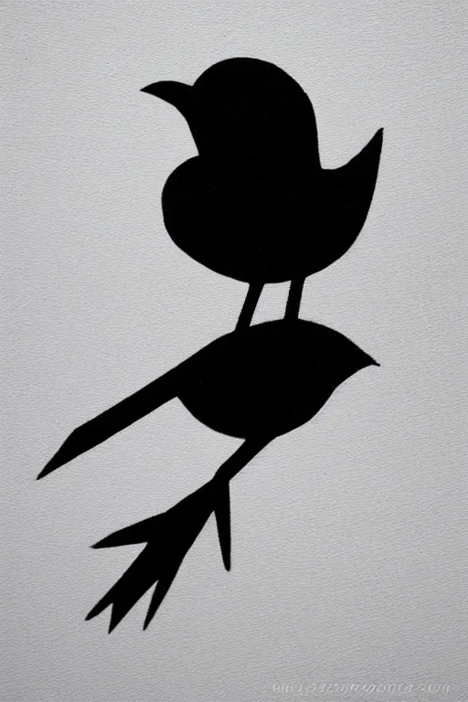 Prompt: minimalist art of a bird