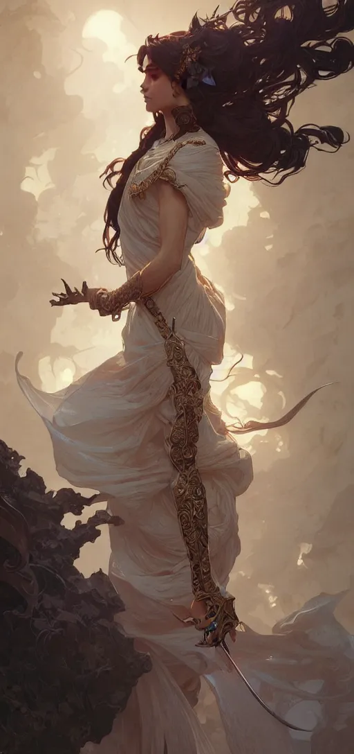 Prompt: d & d, fantasy, intricate, elegant, highly detailed, digital painting, artstation, concept art, matte, sharp focus, illustration, art by artgerm and greg rutkowski and alphonse mucha