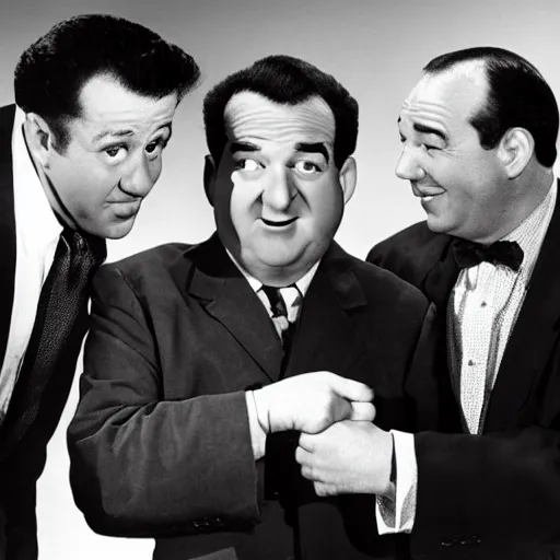 Prompt: Abbott and Costello meet Gilbert Gottfried