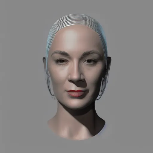 Image similar to 3 d render of a woman,