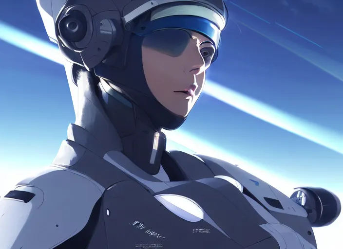 Image similar to portrait of futuristic figther jet, clear sky background, illustration concept art anime key visual trending pixiv fanbox by wlop and greg rutkowski and makoto shinkai and studio ghibli and kyoto animation, dcs world falcon bms, strike eagle geometry, symmetrical, volumetric lighting, transparent black windshield