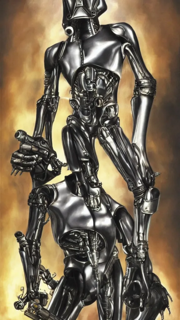 Image similar to jar jar binks as the terminator t - 1 0 0 0