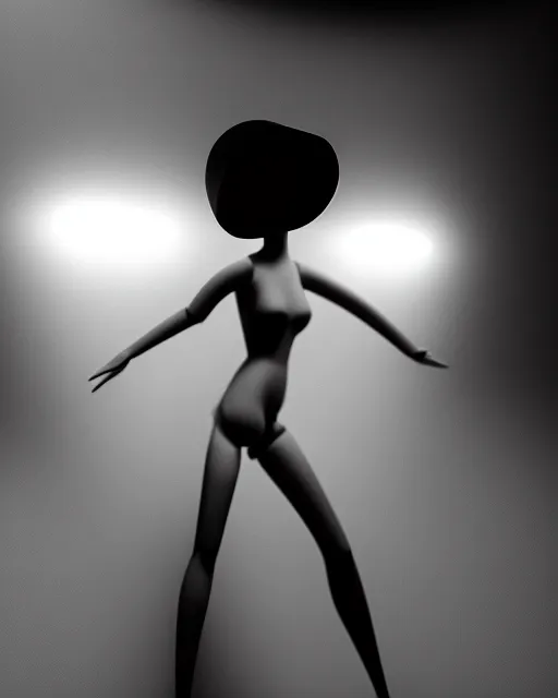 Prompt: black and white high quality photo of a female AI-doll looking into a sci-fi mirror, volumetric lighting, brutalism, foggy, dreamy, hyperdetailed, bokeh, photorealistic, cinematic, masterpiece, elegant, dark, by Man Ray in the style of Horst P. Horst, octane render, 8K,