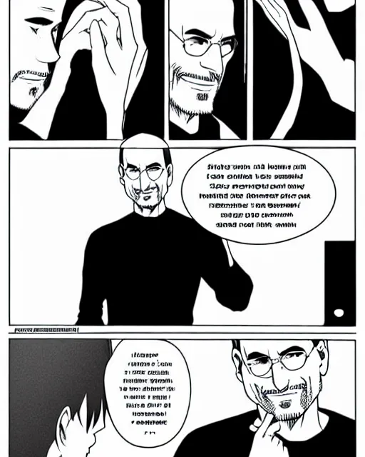 Image similar to steve jobs official manga, next scene