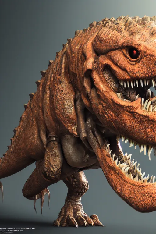 Prompt: kawaii t rex, ultra realistic, concept art, intricate details, highly detailed, photorealistic, octane render, 8 k