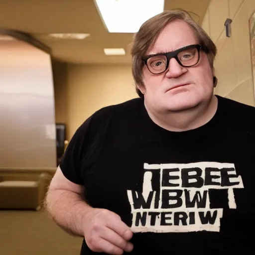 Prompt: Gaben Newell defending the internet against trolls