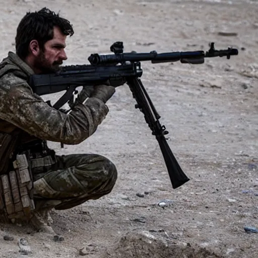 Image similar to kurdish ypg sniper in a movie directed by christopher nolan, movie still frame, promotional image, imax 7 0 mm footage, 8 k uhd